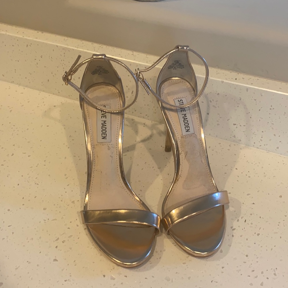 Rose gold high heels